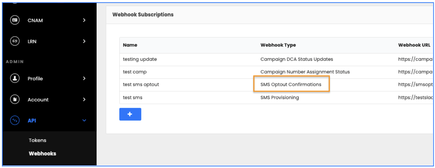 SMS Opt-out Confirmation Webhook